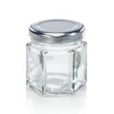 Leifheit-3208-Jampot-Zeshoekig-47-ml-Glas-Zilver