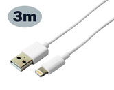 Ksix-Lightning-Kabel-voor-Iphone-(3M)-Wit