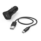 Hama-Auto-oplaadset-Micro-USB-1-A-Zwart