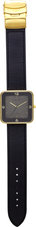 NeXtime-NE-6021GB-Horloge-Square-Wrist-Zwart-goud