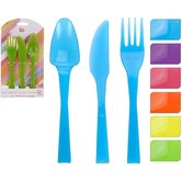 Excellent-Houseware-Plastic-Bestekset-met-6-Kleuren-18-delig