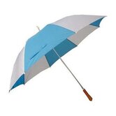 Golf-Paraplu-met-Metalen-Stang-&amp;-Ergonomisch-Handvat-Blauw-Wit-96-cm