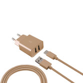 Ksix-Metalen-Stopcontact-met-Micro-USB-Kabel-metaalGoud