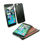 Alston-Craig-Slim-Shell-Klassiek-Origineel-Leren-Hoesje-Voor-Apple-iPhone-6-6s-Zwart