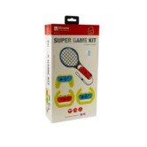 Nintendow-Switch-super-game-kit-set-met-controller-grip-tennis-racket-en-2-racesturen