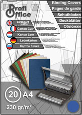 ProfiOffice-PO-29112-Schutbladen-A4-230gr.-Karton-20-Stuks-Leer-Blauw
