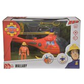 Simba-Brandweerman-Sam-Helikopter-Wallaby-Speelset-+-Licht-en-Geluid