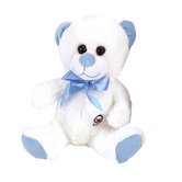 Pluche-Knuffelbeer-met-LED-Licht-30-cm-Blauw-Wit