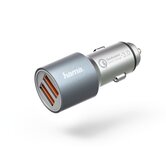 Hama-Auto-oplader-Qualcomm®-Quick-Charge™-3.0-2-voudige-USB-Metaal